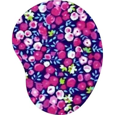 Imagem de Mouse Pad Ergonômico Gota Estampa Floral Liberty Rosa e Roxo