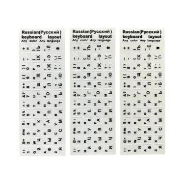 Imagem de Adesivos De Teclado Brancos 3pcs Substituição Universal Para Computado