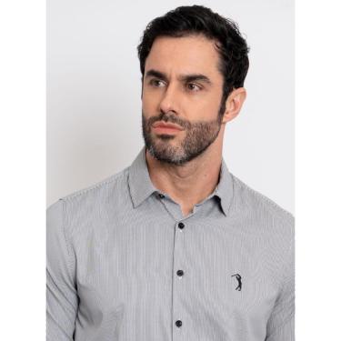 Imagem de Camisa Aleatory Listrada Manga Longa Itaca Preto-Masculino