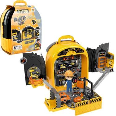 Imagem de Maleta Kit De Ferramentas Infantil Bancada Mecânica Oficina - DM TOYS