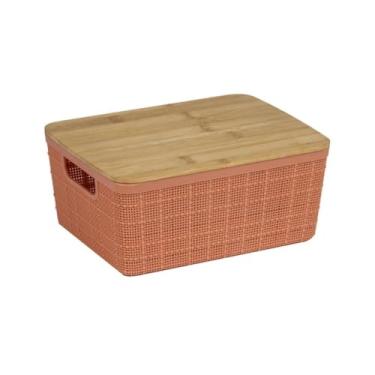 Imagem de Caixa Organizadora com Tampa de Bambu 4L Green Garden Prático e Funcional para o Dia a Dia