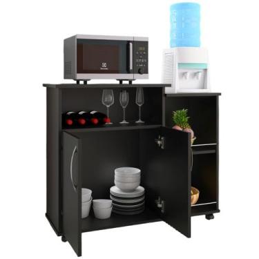 Imagem de Armário Fruteira 2 Portas Microondas Água Branco Cozinha - ClickForte,