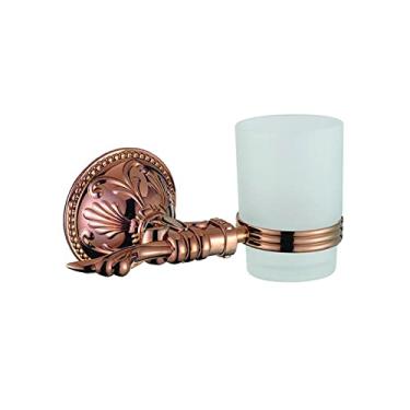 Imagem de 3FLQOOPP Suporte de toalha de parede de ouro rosa para pendurar na parede, escova de vaso sanitário, suporte de papel de seda, dispensador de sabonete, acessórios de banheiro, gancho para roupão