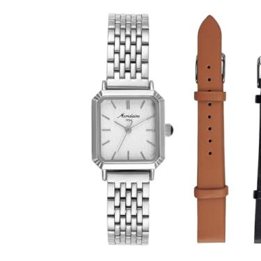 Imagem de Mondaine Relógio Feminino Quadrado Prata Aço Troca de Pulseira