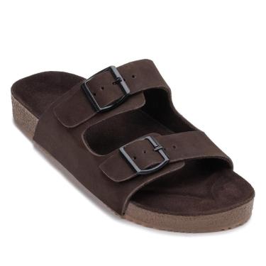 Imagem de Chinelo Sandália Masculina Couro Confortável-Masculino