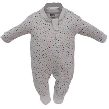 Imagem de Macacão Longo Suedine Luxo Bebê Unissex Zafielo Baby Ref 401 - Branco - GG ( 12 - 18 MESES )-Unissex