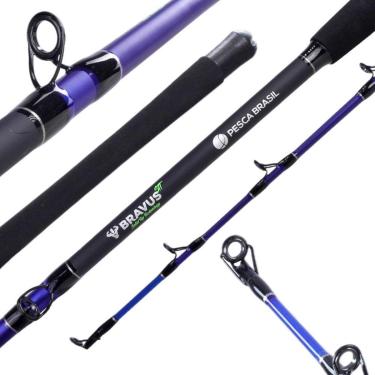 Imagem de Vara para Carretilha 1,82m Bravus STT Fibra de Carbono 80lbs Pesca Brasil-Unissex