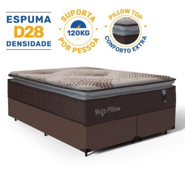 Imagem de Cama Box com Colchão de Molas Ensacadas Mega Pillow Queen 158cm