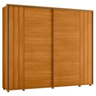 Imagem de Madetec - Guarda Roupa Casal Ripado em MDF 2 Portas de Correr e Pés Dali Madetec