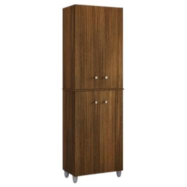 Imagem de Armário Multiuso Organizador Prateleira Suspenso Pés Decoração Sala Quarto Lavanderia Cozinha(Castanho)