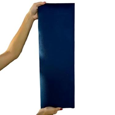 Imagem de Cabeceira Modular Retangular 60x20 cm em L para Cama Box | Kits 15 a 22 Peças | Placa Estofada Autocolante(17,AZUL MARINHO)