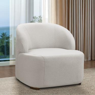 Imagem de Poltrona Decorativa Orgânica kit 2 Diully Bouclê Cinza Claro E03 - D'Rossi