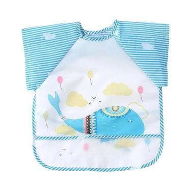 Imagem de Babador Unissex Para Bebês De 0 a 3 Anos, Estampa De Animais, Sem Mang