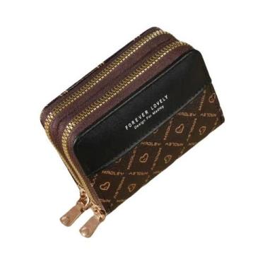 Imagem de Carteira Mini Chic Com Proteção RFID Em material sintético, Zíper Dupl