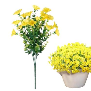 Imagem de Petúnias falsas, flores falsas, plantas coloridas e realistas, decorações florais para varanda, sala de estar, passarela, aniversários, quarto, jardim, vaso e pátio