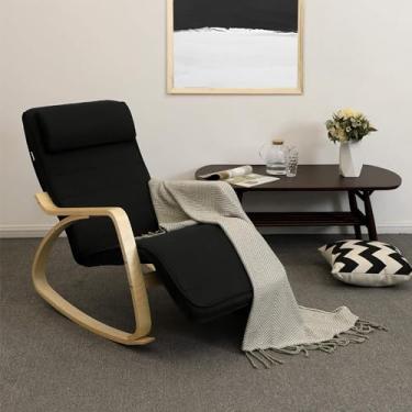 Imagem de Cadeira de praia, espreguiçadeira, cadeira ao ar livre, cadeira de gramado, cadeira de gravidade zero, cadeira de balanço com apoio ajustável, adequada para sala de estar, pátio, varanda, fácil de