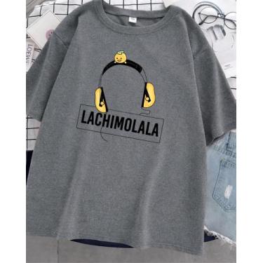 Imagem de Camiseta Lachimolala Army Bangtan Aesthetic Unissex, Cinza mescla poli