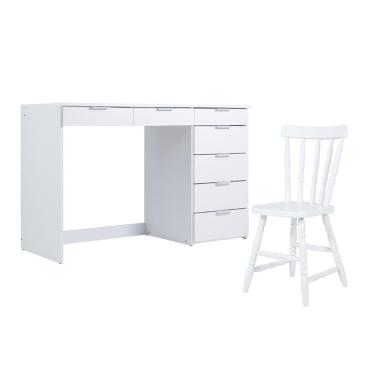Imagem de Penteadeira Ditália 7 Gavetas Com Cadeira Pe-90 Branco