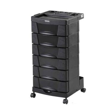 Imagem de Carrinho Auxiliar 6 Gavetas Com Tomada Para Salão Cabelereiro Beauty C