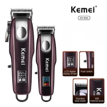 Imagem de Kit Barbeiro 2 Kemei 8526 Recarregável