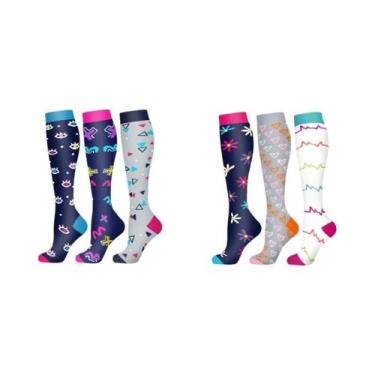 Imagem de Meias De Compressão Masculinas 3/6 Pares Para Esportes Ao Ar Livre, Ci