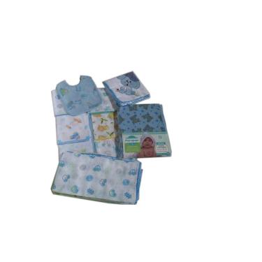 Imagem de Kit 20 Fraldas 1 Cueiro 1 Toalha Banho 3 Babador para menino