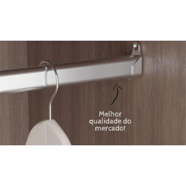 Imagem de Kit Tubo Cabideiro 40 a 95cm Oval Cromado com Suportes - GLE, 45cm