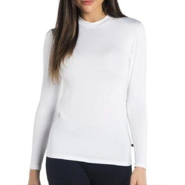 Imagem de Blusa Feminina Segunda Pele Térmica Peluciada Inverno Frio CORES:BRANC