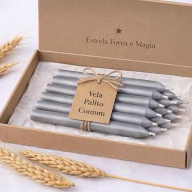 Imagem de Vela Prata Palito Comum 1 kg  Proteção, Intuição e Uso Espiritual - Es