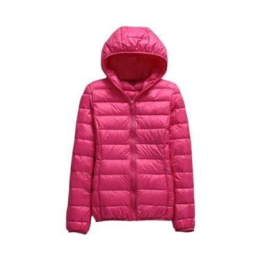 Imagem de Jaqueta Puffer Feminina plus Size Com Capuz, Leve E Quente, Casaco Cur