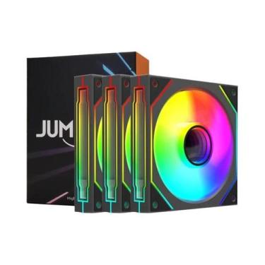 Imagem de Ventilador RGB PWM Silencioso De 120mm JUMPEAK FX120 Com Efeito De Esp