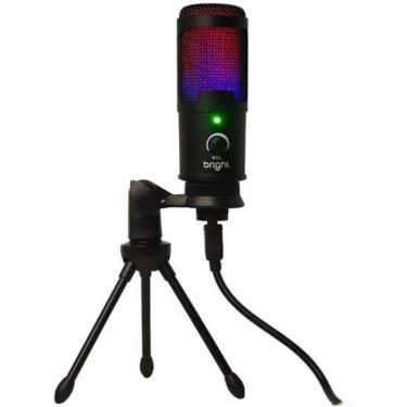 Imagem de Microfone de Mesa Streamer RGB [F002] para Streaming e Podcast com Conexão USB e Ilumin...