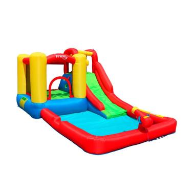 Imagem de Escorregador Playground Inflável Infantil Aquarius Freso Com água, Piscina E Pula Pula Divertido