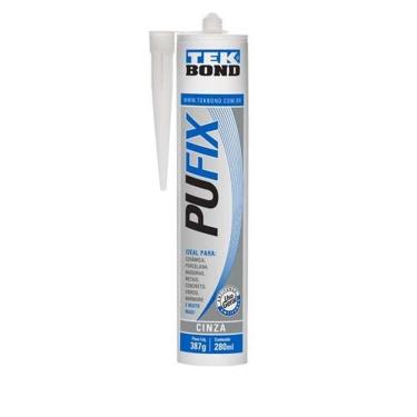 Imagem de Selante PU Fix Cinza Adesivo Multiuso para Concreto, Pedras e Madeiras Alta Resistência UV Tekbond