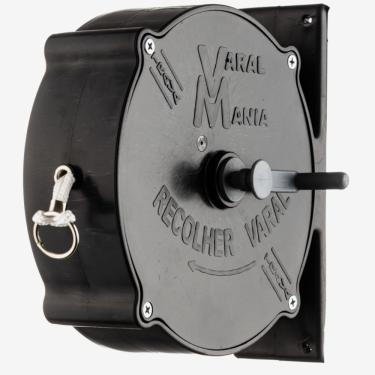 Imagem de Varal Recolhível de Parede Varal 30 Metros para Secar Roupas com Corda Retrátil Uso Externo e Interno Preto OEM