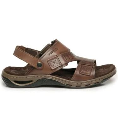 Imagem de Sandália Couro Pegada 131662 Masculina Lazer Conforto -, Pinhão, 42