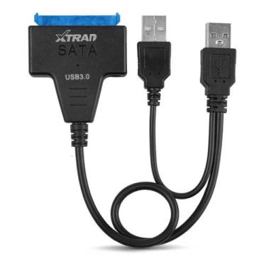 Imagem de Cabo Adaptador Usb 3.0 Sata Disco Rígido 2.5 E 3.5 Hd E Ssd - Xtrad