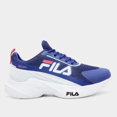 Imagem de Tênis Infantil Fila Progress, Azul royal, Cinza, 30