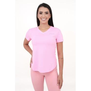 Imagem de Camiseta Feminina Mirage Monttês Slim DryFit, Rosa, G