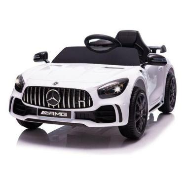 Imagem de Mini Carro Elétrico Infantil Mercedes Benz Branca Cor Branco Voltagem 