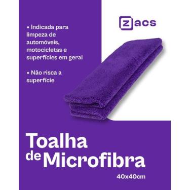 Imagem de Toalha Microfibra 40x40cm Com Costura Zacs Vonixx Limpeza Automotiva, 