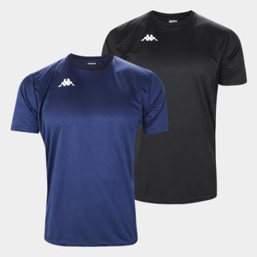 Imagem de Kit Camisa Kappa Fardamento Modena Com 2 Masculina, Marinho, GG