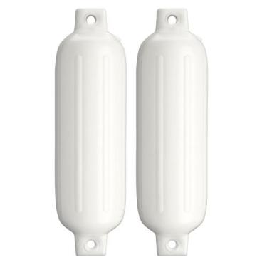 Imagem de Kit 2 Defensa Inflável PVC Branca G1 8,9 X 33 Lancha Barco - Noster