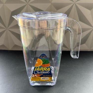 Imagem de Jarra de acrílico transparente 2 litros para suco água de cozinha com 