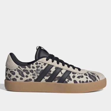 Imagem de Tênis Adidas VL Court 3.0 Feminino, Bege, Preto, 37
