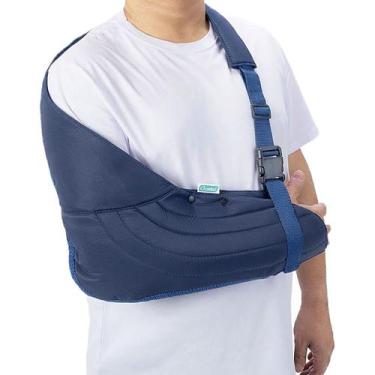 Imagem de Tipoia Imobilizadora Estofada Velpeau Dupla Azul Tam GG - Chantal