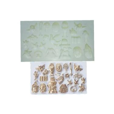 Imagem de Confeitaria dos moldes, F506 MOLDE DE SILICONE BATIZADO COMUNHÃO CONFEITARIA ARTESANATO