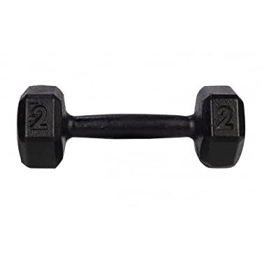 Imagem de Halter Sextavado de Ferro Fundido Pintado 2 Kg Preto