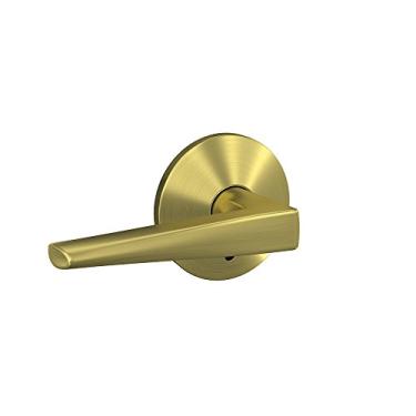 Imagem de Schlage Maçaneta KIN Eller personalizada FC21 ELR 608 KIN Eller com acabamento Kinsler Hall-Closet e Bed-Bath Lock, bronze acetinado