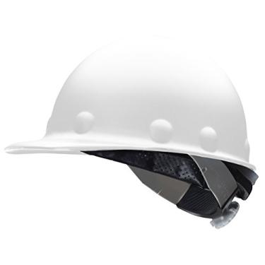 Imagem de Chapéu de fibra metálica da Honeywell P2HNSW01A000 Super Oito com alça giratória de fibra de vidro de alto calor estilo chapéu rígido, branco
